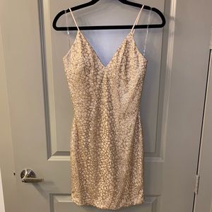 Windsor Gold Sequin Cocktail Dress